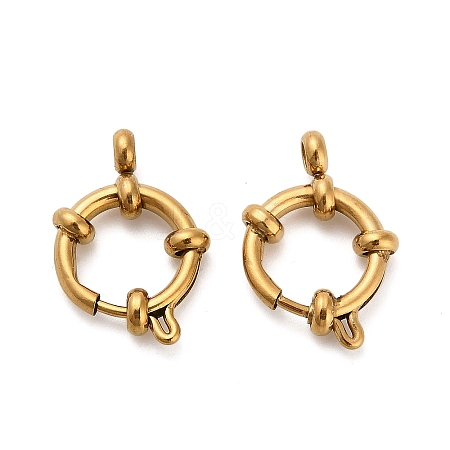 304 Stainless Steel Spring Ring Clasps STAS-K288-03C-G-1