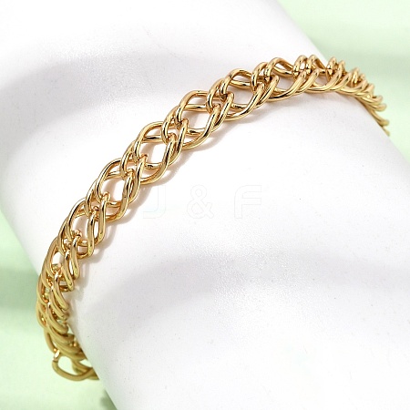 6.5MM 304 Stainless Steel Double Link Chain Bracelets for Women Men SA-CBA37BC-21G-1