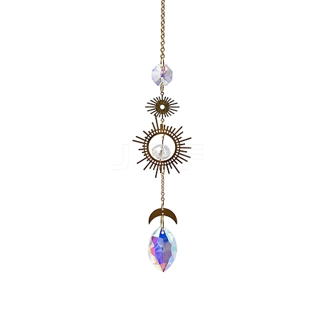 Crystal Glass Sun Catcher Pendant PW-WG88E45-01-1