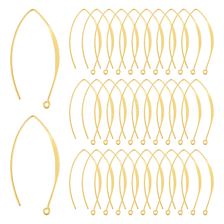 50Pcs Brass Earring Hooks KK-UN0002-80-1
