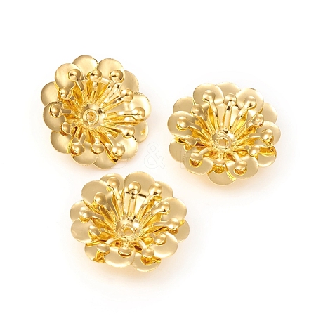 Multi-Petal Brass Bead Caps KK-I669-14G-1