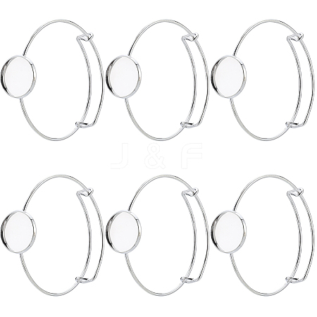 Brass Expandable Bangle Makings KK-SC0003-72-1