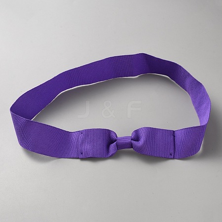 Women's Faux Suede Bowknot Stretchable Hat Band AJEW-WH0696-082J-1