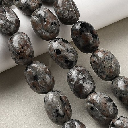 Natural Fluorescent Syenite Rock(Glow under UV Light)  Beads Strands G-K362-D02-03-1