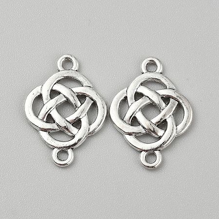 Tibetan Style Alloy Knot Connector Charms FIND-WH0432-92F-1
