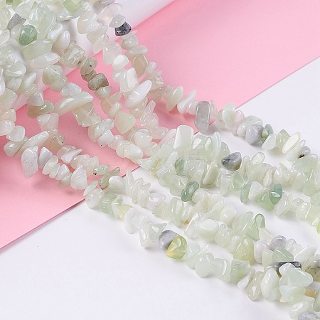 Natural New Jade Chip Bead Strands G-M205-29-1