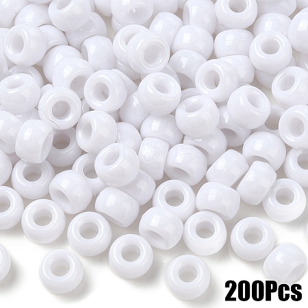 200Pcs Opaque Plastic Beads KY-YW0001-79I-1