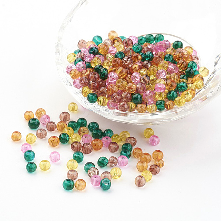 Baking Painted Crackle Glass Beads DGLA-X0006-4mm-08-1