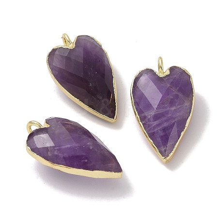 Natural Amethyst Pendants X-G-G012-12G-10-1