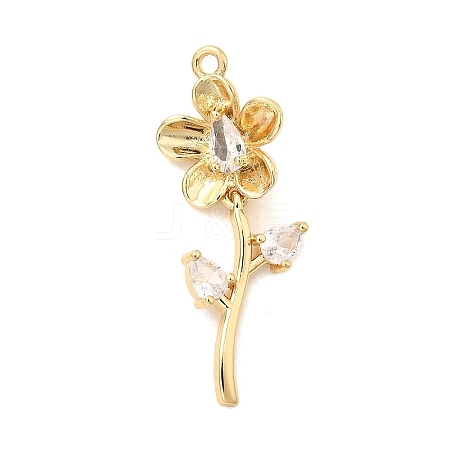 Brass Micro Pave Cubic Zirconia Pendants KK-H089-11G-1