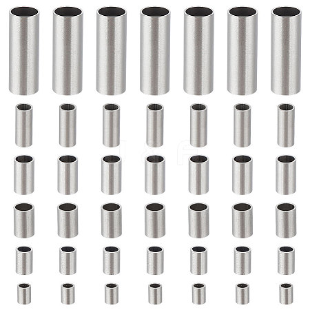 120Pcs 6 Style 304 Stainless Steel Tube Beads STAS-UN0049-30-1