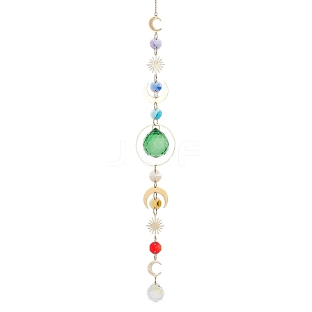Glass Hanging Suncatchers HJEW-JM04491-1