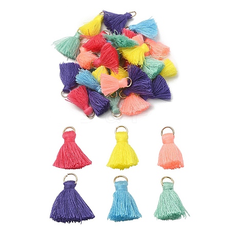 30Pcs 6 Colors Polycotton(Polyester Cotton) Tassel Pendant Decorations FIND-YW0003-21-1