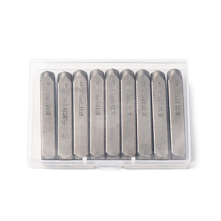 9Pcs Iron Stamps AJEW-XCP0003-36-1