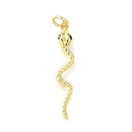 Brass Micro Pave Cubic Zirconia Pendants KK-V007-007P-03-1