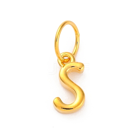 925 Sterling Silver Letter Charms with Jump Rings LS-STER-R008-01G-S-1