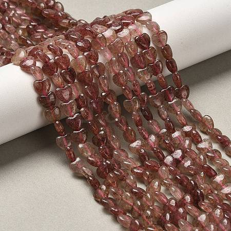 Natural Strawberry Quartz Beads Strands G-P575-C05-6mm-1
