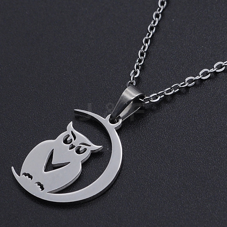 Non-Tarnish 201 Stainless Steel Pendants Necklaces LS-NJEW-S105-JN707-45-1-1