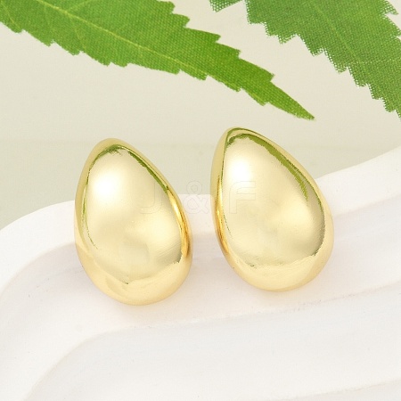 Rack Plating Brass Teardrop Stud Earrings EJWE-Q766-03G-1