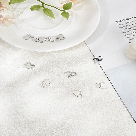 10Pcs 201 Stainless Steel Charms STAS-LP0003-10-1