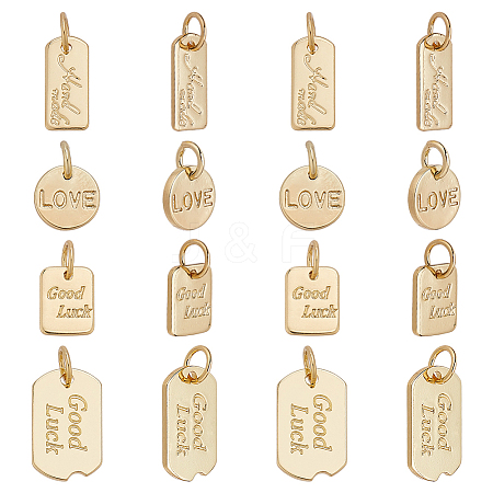 20Pcs 4 Styles Brass Charms KK-ME0001-39-1