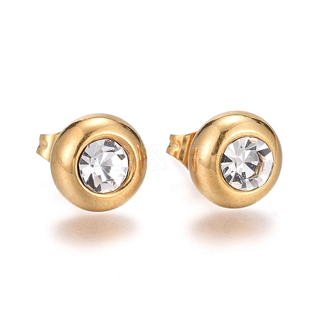 304 Stainless Steel Stud Earrings EJEW-L251-A01-G-1