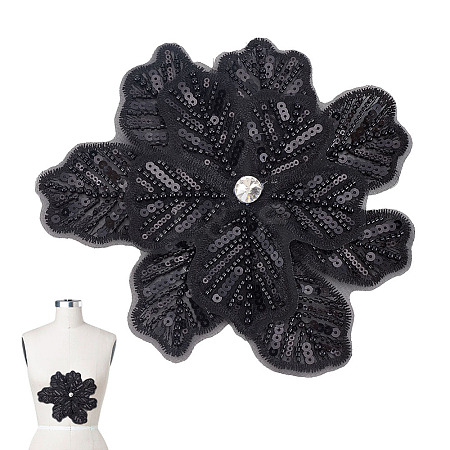 3D Polyester Embroider Thread Iron on/Sew On Patches PATC-WH0023-21A-1