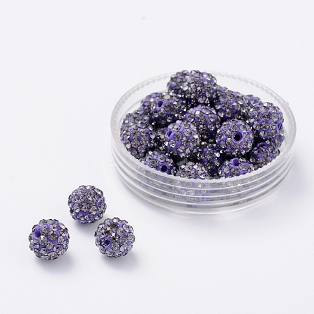 Pave Disco Ball Beads X-RB-H258-8MM-539-1