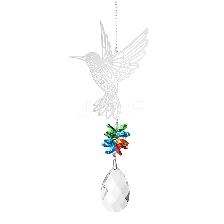 Metal Hollow Hummingbird Hanging Ornaments PW-WG0918C-03-1