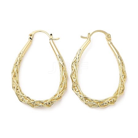 Brass Hoop Earrings EJEW-A102-03G-1