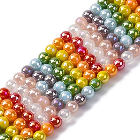 Electroplate & Gradient Color Glass Beads Strands X-LAMP-M023-03-1