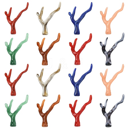 32Pcs 8 Styles Opaque Acrylic Pendants OACR-CJ0002-51-1