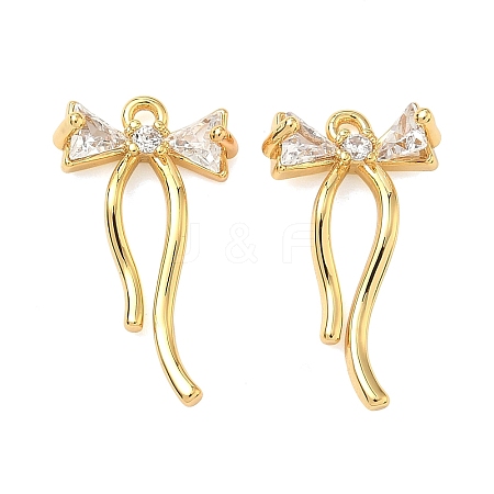 Brass Micro Pave Cubic Zirconia Pendants KK-A281-10G-02-1