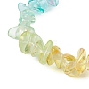 Rainbow Color Glass Chip Beaded Stretch Bracelets for Women BJEW-JB10778-5