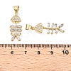 Brass Micro Pave Cubic Zirconia Pendants KK-T070-34G-3