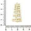 Brass Hollow Trapezoid Connector Charms KK-P345-14G-3