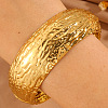 Textured 304 Stainless Steel Hinged Bangles for Women WG45BC2-01-2
