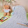 Flower Pattern Cotton Fabric DIY-WH0671-238A-4