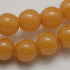 Imitation Amber Resin Round Bead Strands for Buddhist Jewelry Making RESI-E006-03-8mm-2