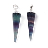 Natural Fluorite Pendants G-L479-44S-1