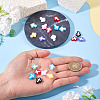 20Pcs 10 Colors Glass Beads Enamel Beads BLOW-TA0001-07B-7