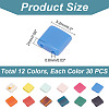 ARRICRAFT 360Pcs 12 Colors Opaque Acrylic Slide Charms SACR-AR0001-21-2