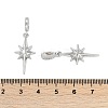 Rack Plating Brass Cubic Zirconia Pendants KK-C082-02P-3