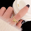Simple Style Brass Micro Pave Clear Cubic Zirconia Cuff Rings for Women FS-WGDCF78-01-2