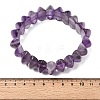Bicone Natural Amethyst Beads Stretch Bracelets for Women Men BJEW-C097-05A-8