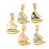 Brass Enamel Pendants KK-H534-04G-1