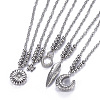Non-Tarnish 304 Stainless Steel Pendant Necklaces NJEW-O113-04P-1