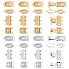 32 Sets 8 Styles Ion Plating(IP) 304 Stainless Steel Box Clasp FIND-PH0020-89-1