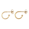 C-Shaped 304 Stainless Steel Stud Earrings X-EJEW-Z154-01G-01-4