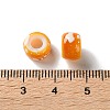Spray Painted ABS Plastic European Beads KY-G033-01A-02-3